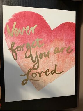 Never forget you are loved wall art canvas